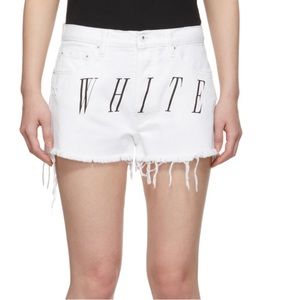 Off-white denim white stone shorts